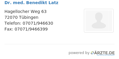 Dr med benedikt latz