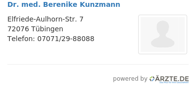 Dr med berenike kunzmann