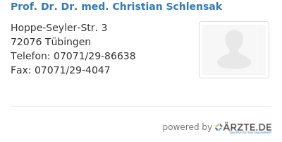 Prof dr dr med christian schlensak