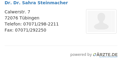 Dr dr sahra steinmacher