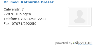 Dr med katharina dreser