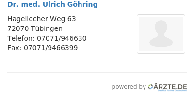Dr med ulrich goehring
