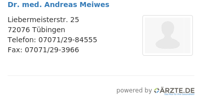 Dr med andreas meiwes