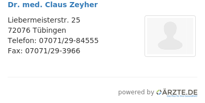 Dr med claus zeyher