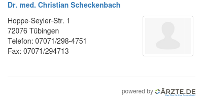Dr med christian scheckenbach
