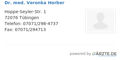 Dr med veronka horber