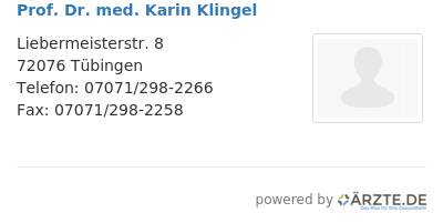 Prof dr med karin klingel