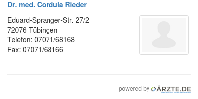 Dr med cordula rieder