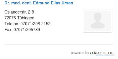 Dr med dent edmund elias ursan