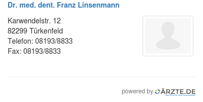 Dr med dent franz linsenmann