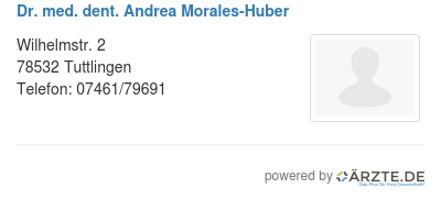 Dr med dent andrea morales huber