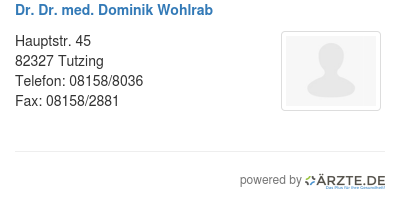 Dr dr med dominik wohlrab