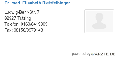 Dr med elisabeth dietzfelbinger