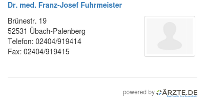 Dr med franz josef fuhrmeister