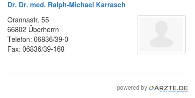 Dr dr med ralph michael karrasch