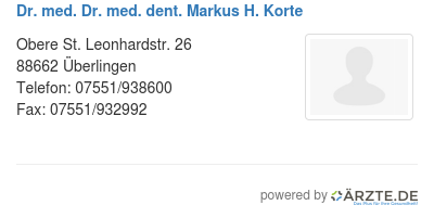 Dr med dr med dent markus h korte