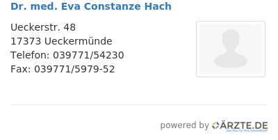 Dr med eva constanze hach