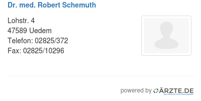 Dr med robert schemuth