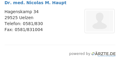 Dr med nicolas m haupt