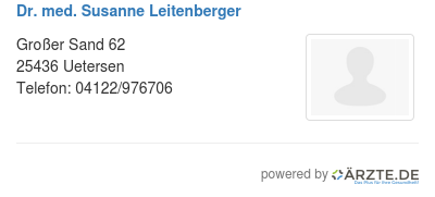Dr med susanne leitenberger