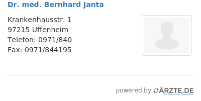 Dr med bernhard janta