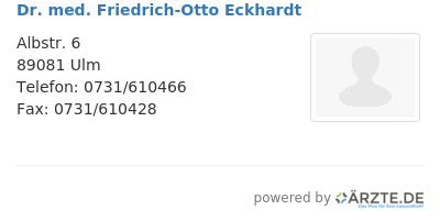 Dr med friedrich otto eckhardt