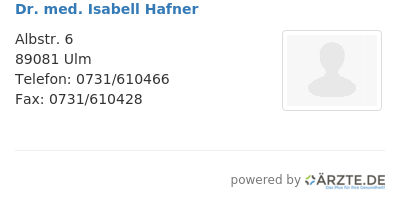 Dr med isabell hafner