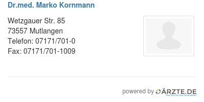 Dr med marko kornmann