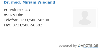 Dr med miriam wiegand