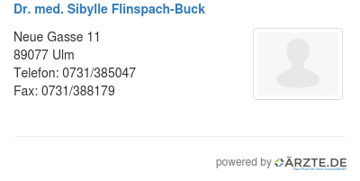 Dr med sibylle flinspach buck