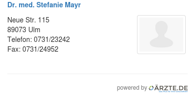 Dr med stefanie mayr 594244