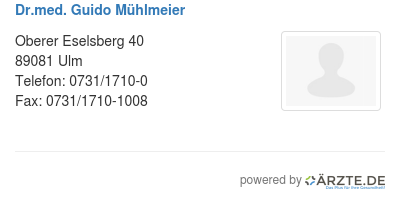Dr med guido muehlmeier