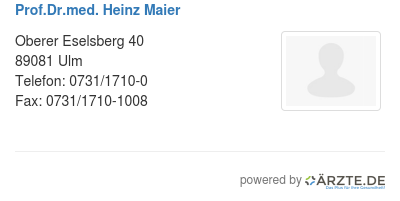 Prof dr med heinz maier