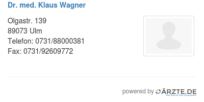 Dr med klaus wagner 253586