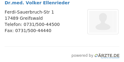 Dr med volker ellenrieder