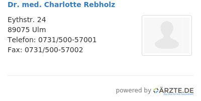Dr med charlotte rebholz
