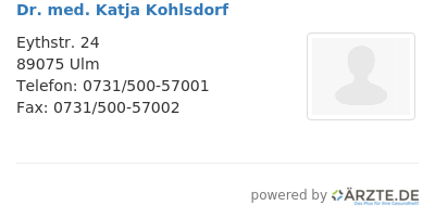 Dr med katja kohlsdorf