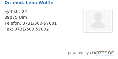 Dr med lena woelfle