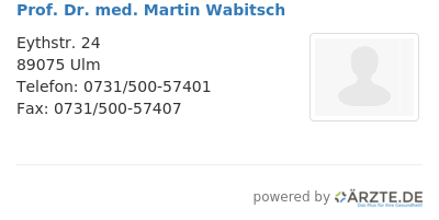 Prof dr med martin wabitsch