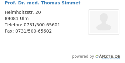 Prof dr med thomas simmet