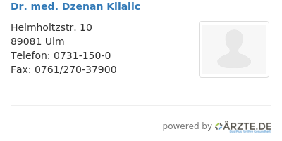 Dr med dzenan kilalic