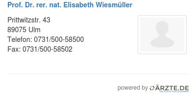 Prof dr rer nat elisabeth wiesmueller