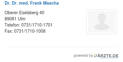 Dr dr med frank mascha 552636