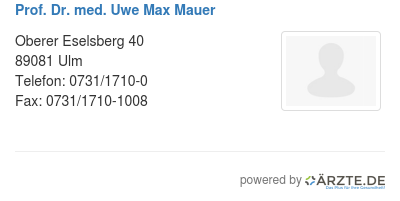 Prof dr med uwe max mauer