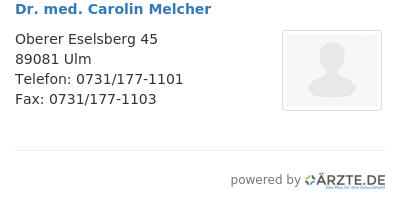 Dr med carolin melcher