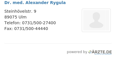 Dr med alexander rygula