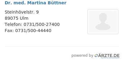 Dr med martina buettner