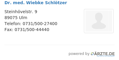 Dr med wiebke schloetzer 546375
