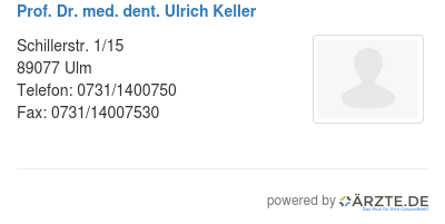 Prof dr med dent ulrich keller