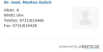 Dr med markus gulich